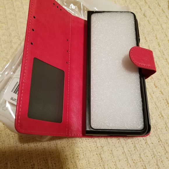 ❤️🎊Host Pick🎊❤️Pink Samsung Galaxy Z Fold3 Case, Wallet Pouch Cover Kickstand - Picture 8 of 12